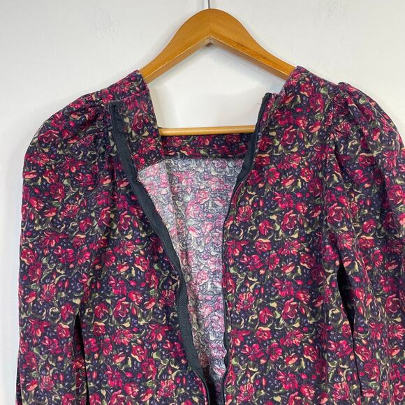 Vintage Laura Ashley Floral Corduroy Long Sleeve Dress Prairie Cottage womens 8 - Picture 7 of 12